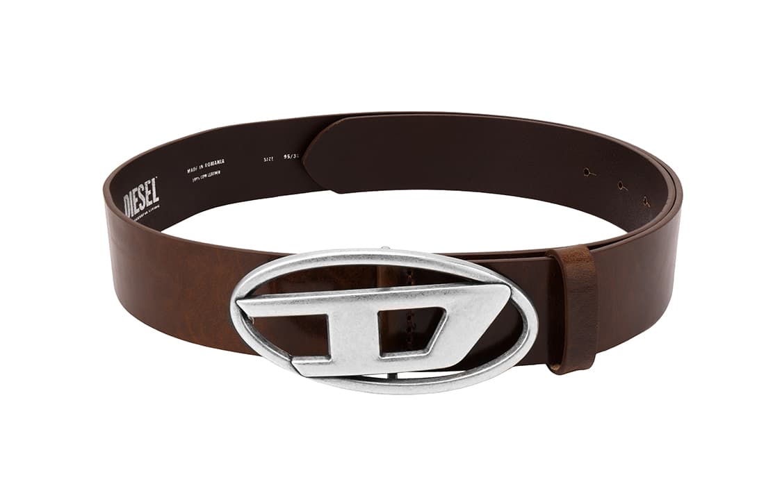 Diesel OVAL-D Belt Brown