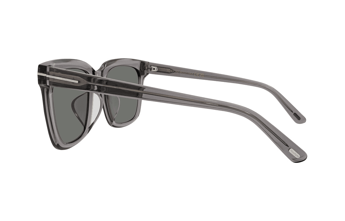 Tom Ford Logo Acetate Square Sunglasses Gray