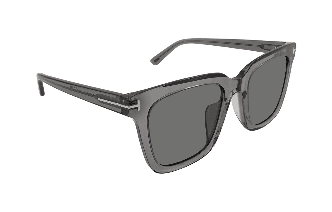 Tom Ford Logo Acetate Square Sunglasses Gray