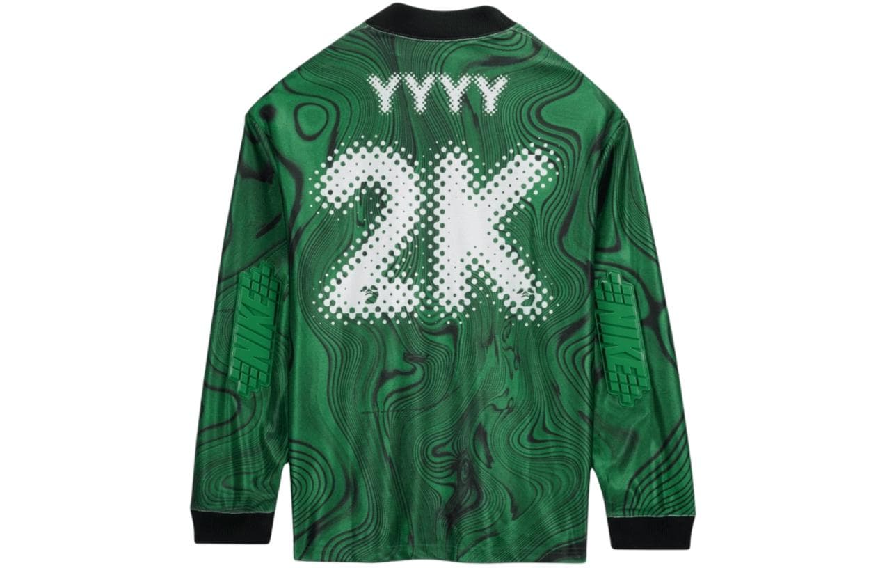 Nike x Off-White FW23 Long Sleeve Soccer Jersey Green
