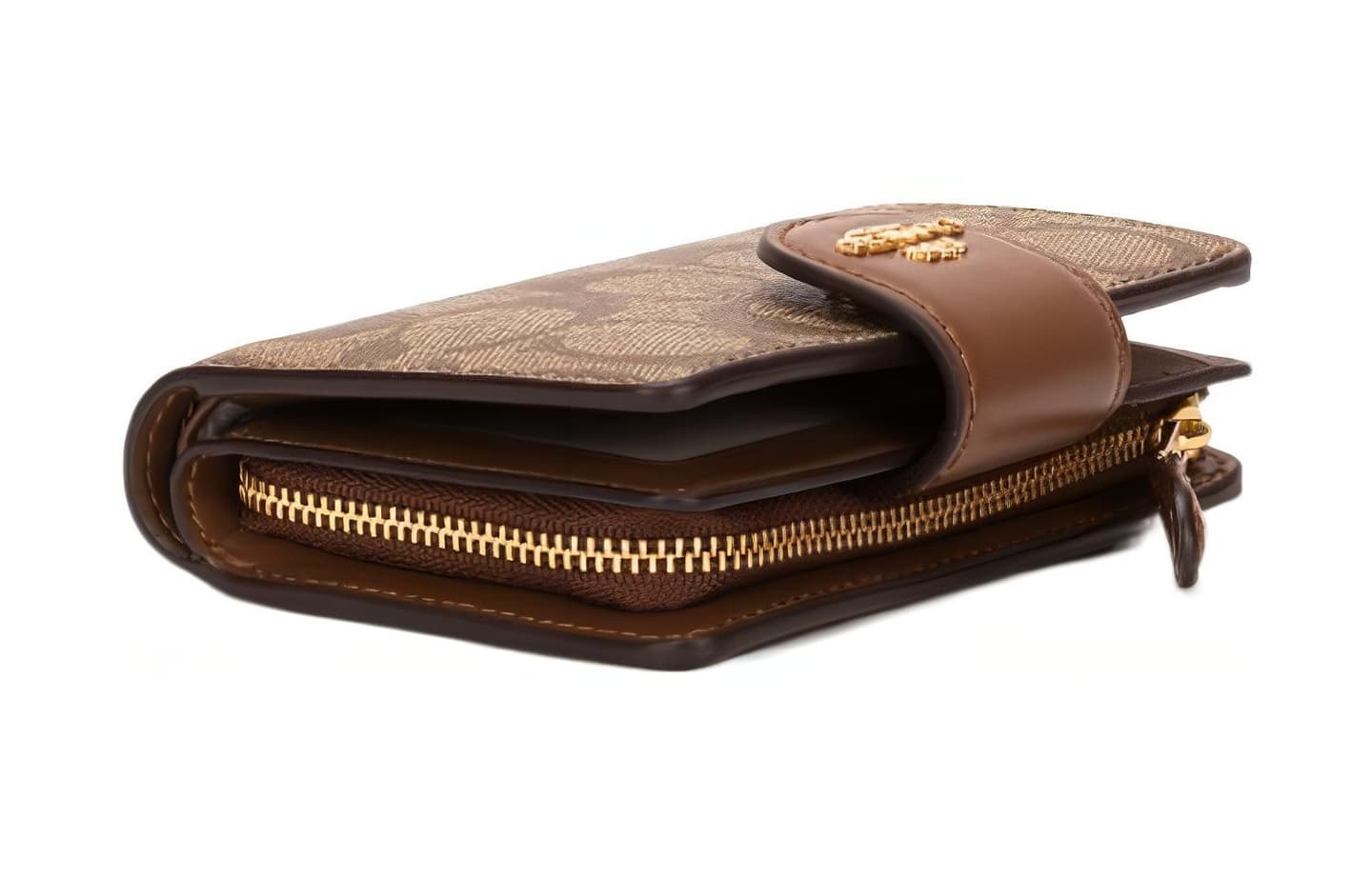 COACH Corner Zip Medium Brown