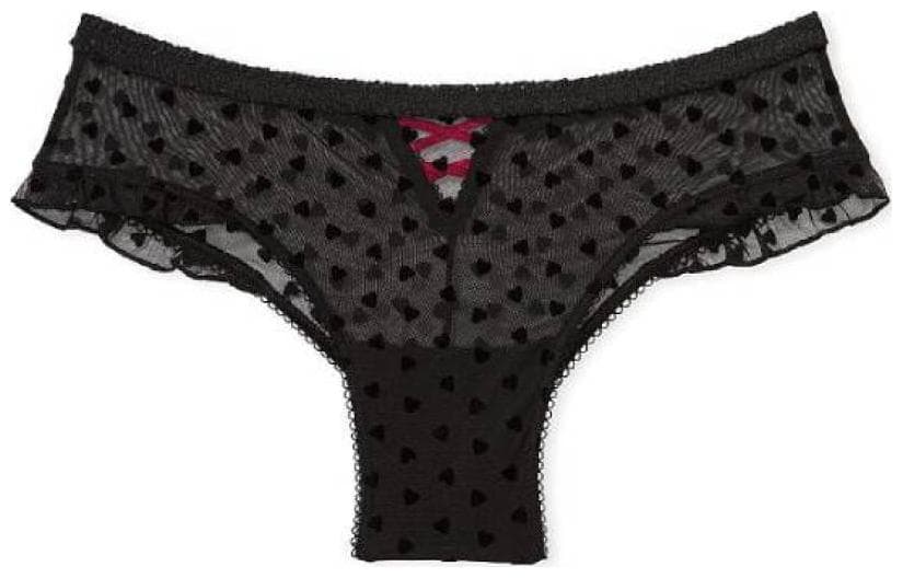 Victoria's Secret Sheer Mesh Heart Print Panty
