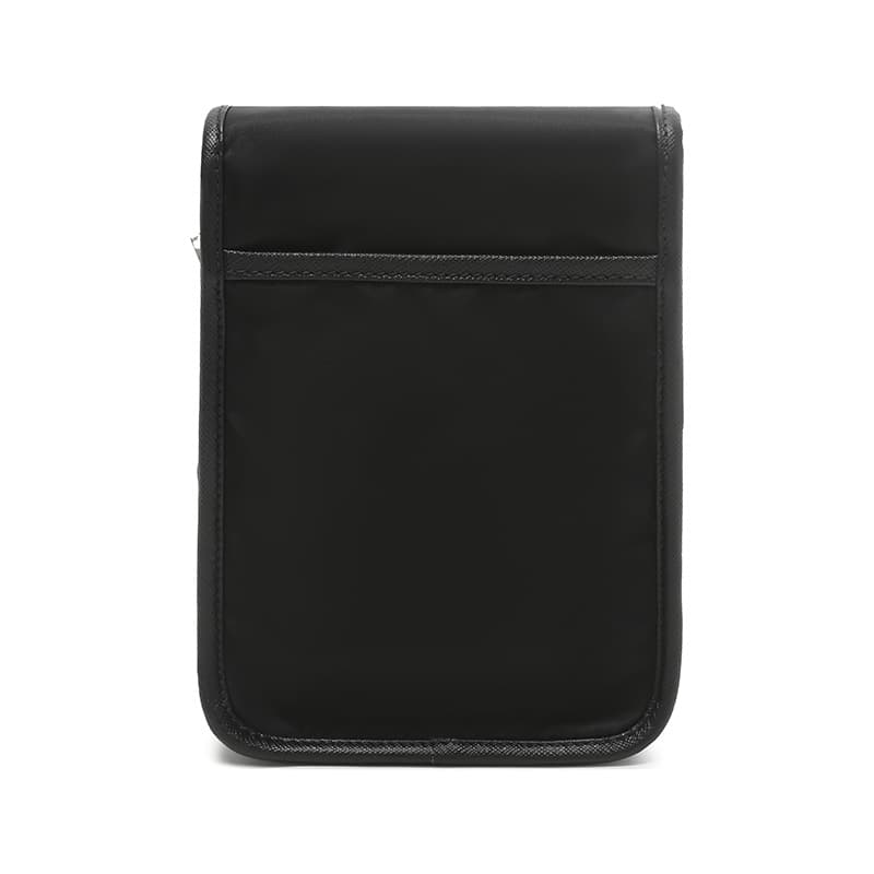 Prada Re-Nylon Triangle Logo Crossbody Bag Black
