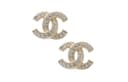 CHANEL Logo Small Gold Earrings