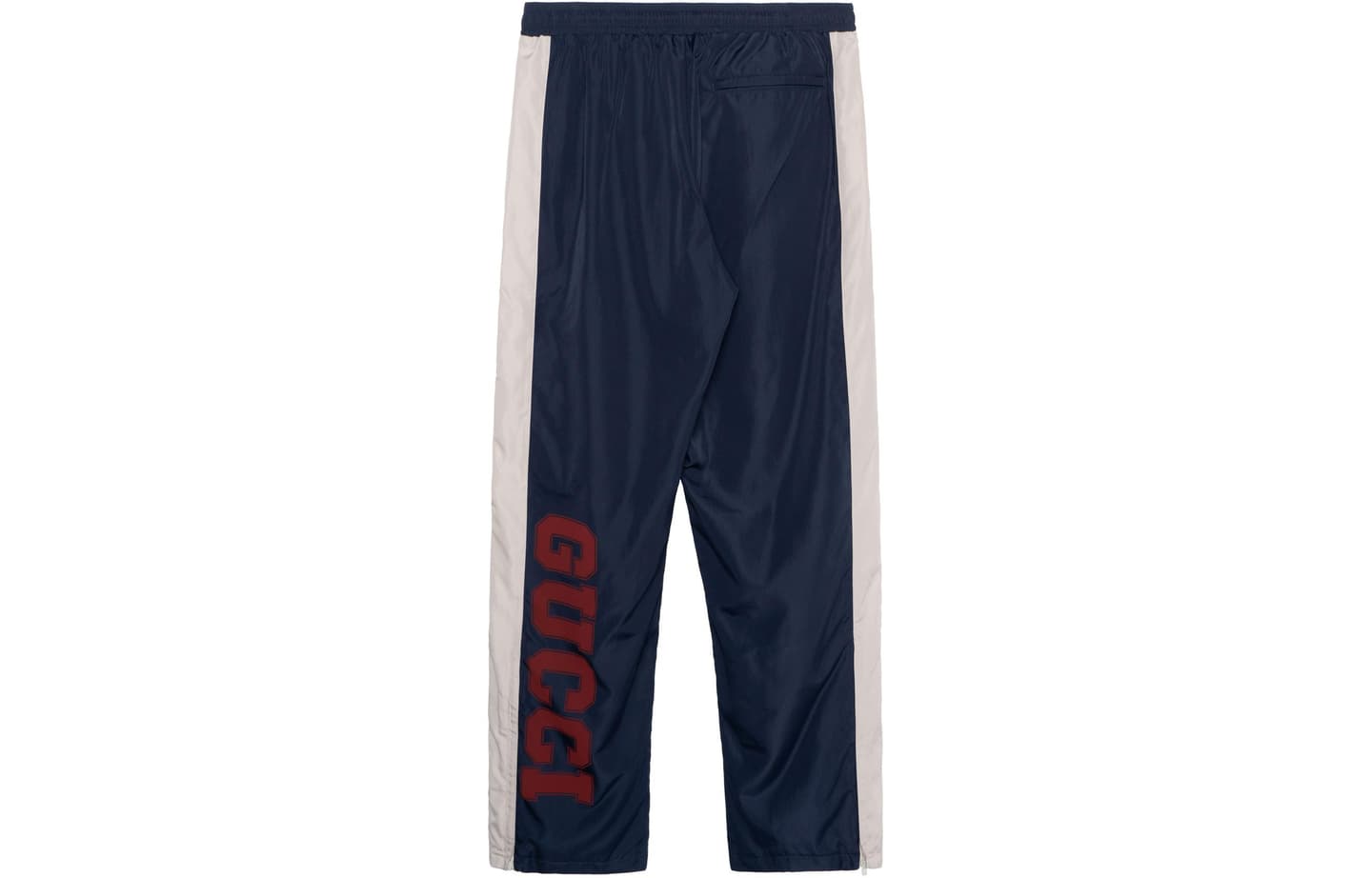 GUCCI FW22 Logo Stripe Knit Pants Blue