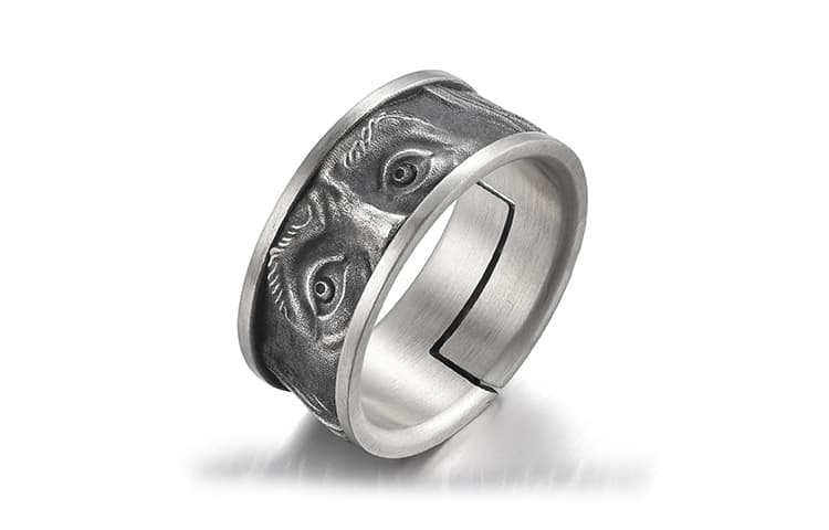 IDEAGEMER Silver Ring