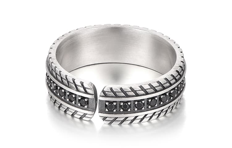 IDEAGEMER 925 Silver Wheel Ring
