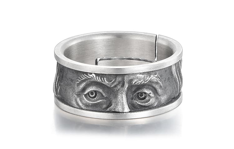 IDEAGEMER Silver Ring