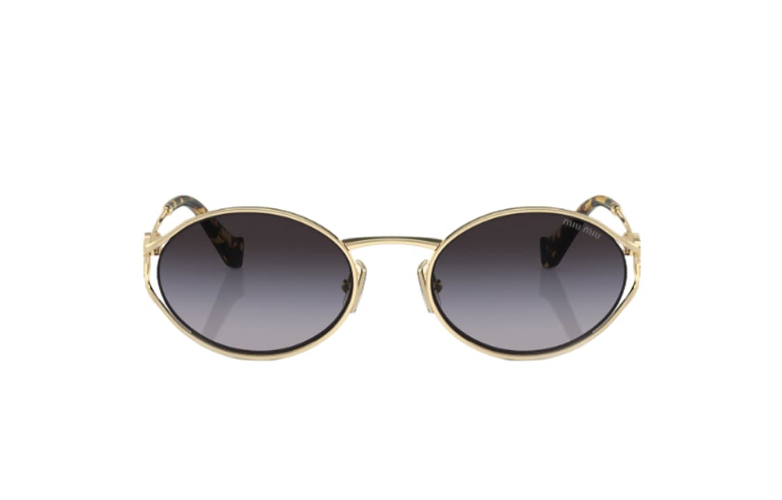 Miu Miu Oval Sunglasses Gold