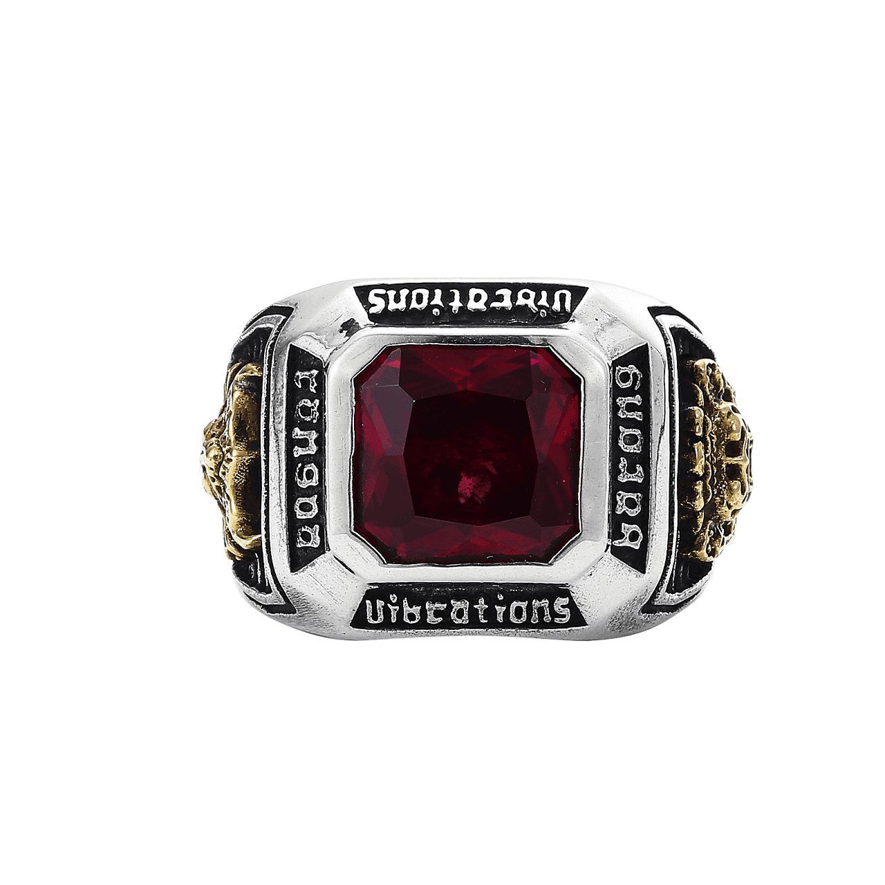 Yamagata Dragon Lion Gemstone Ring 925 Silver