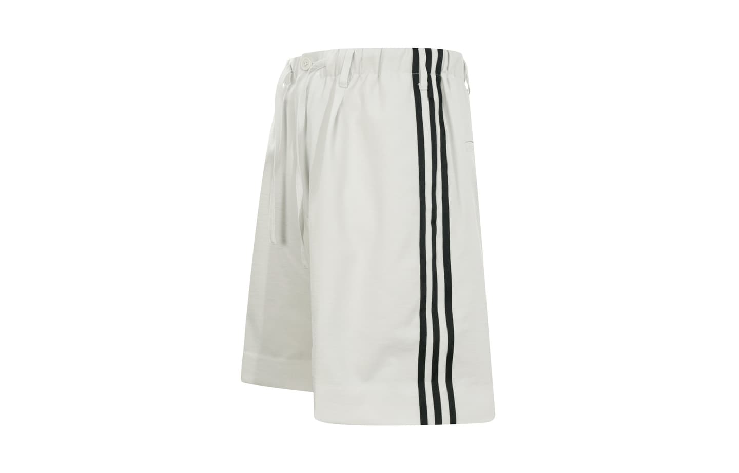 Y-3 Minimal Mid-Rise Logo Shorts Light Grey
