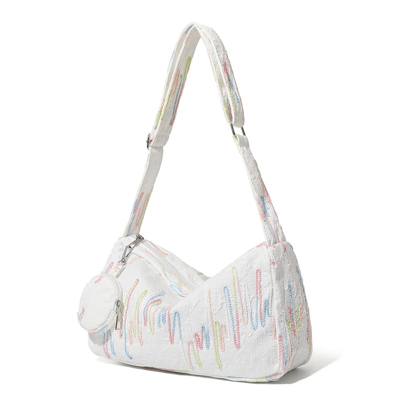 Master Canvas Rainbow Stripe Crossbody Bag