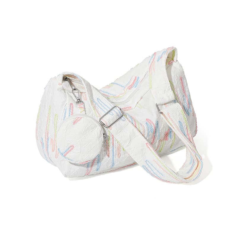 Master Canvas Rainbow Stripe Crossbody Bag