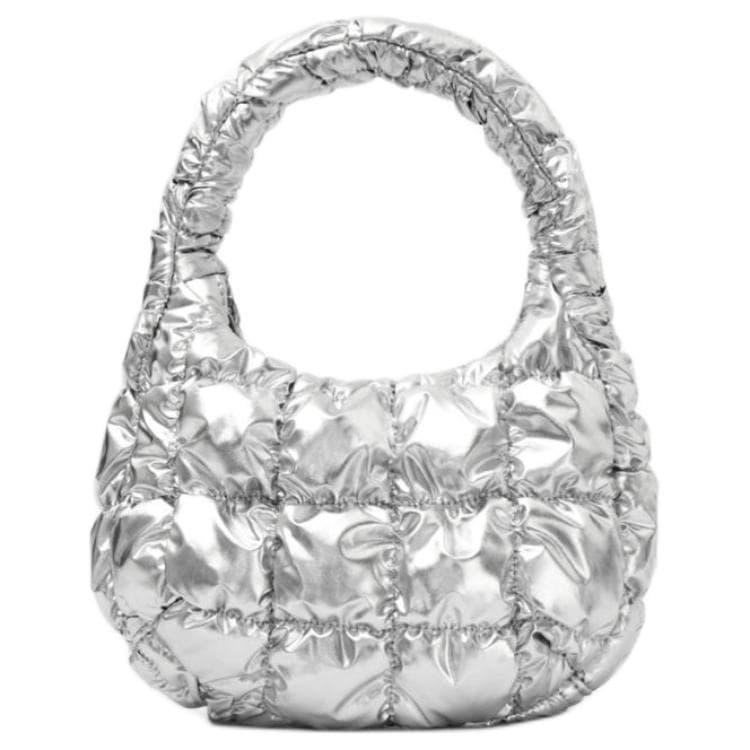 COS Quilted Mini Tote Silver