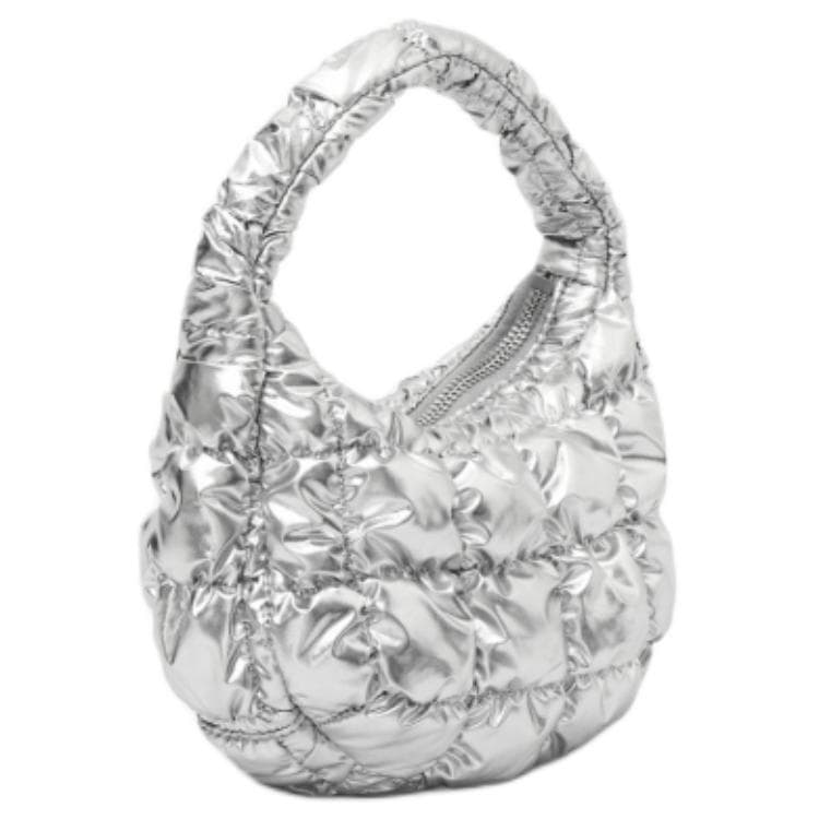 COS Quilted Mini Tote Silver