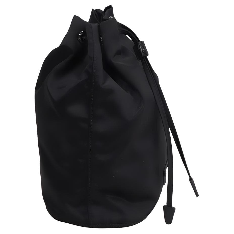 Prada Logo Drawstring Pouch Black