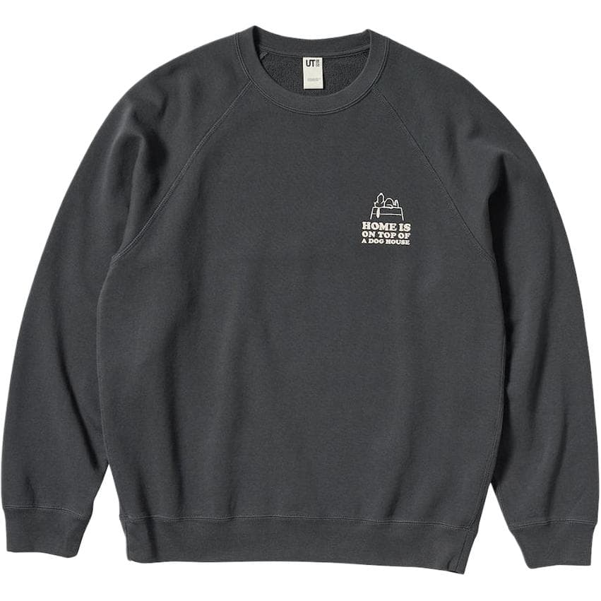 UNIQLO x PEANUTS Crew Neck Sweatshirt Dark Gray