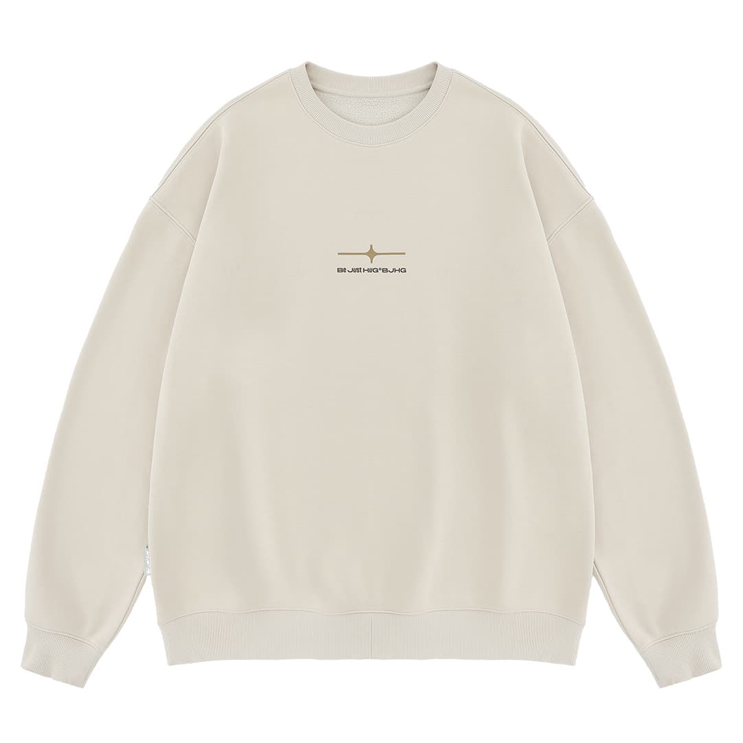BJHG Lucky Star Knit Fleece Sweatshirt