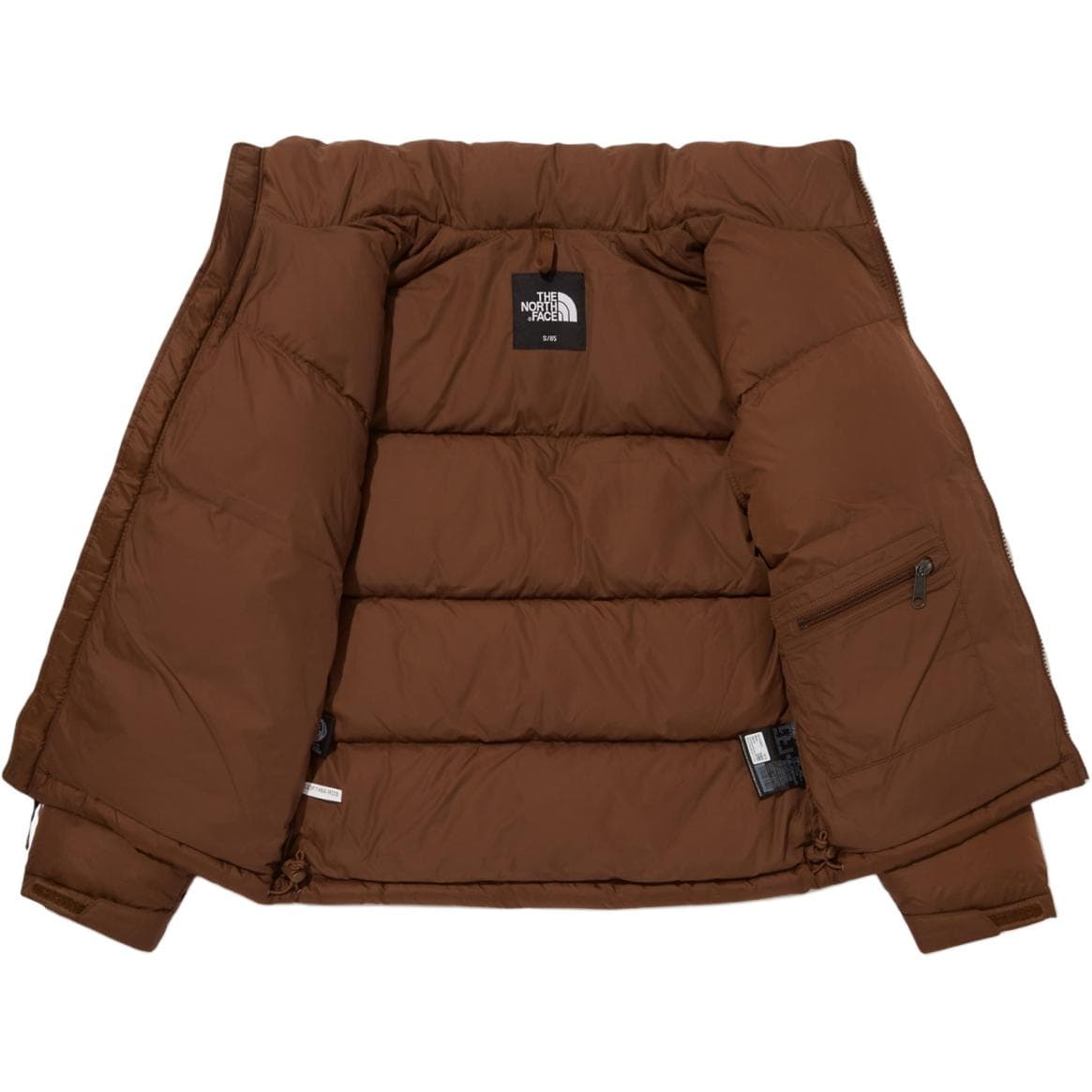 The North Face Logo Print Zip-Up Jacket Women Dark Brown