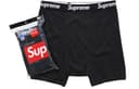 Supreme x Hanes Boxer Briefs Black