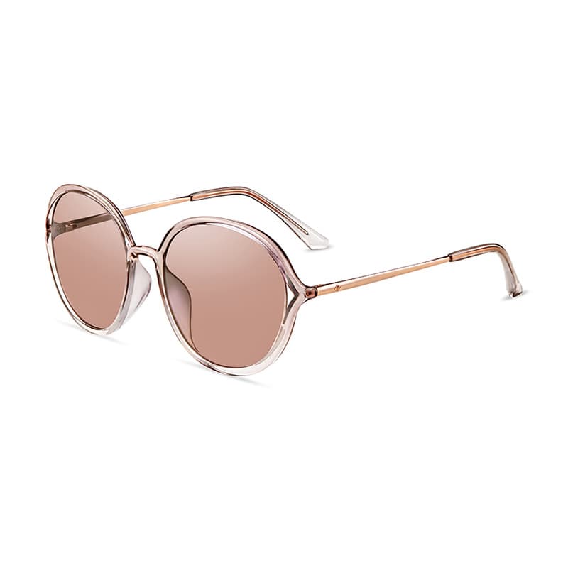 HELEN KELLER Retro Round Frame Sunglasses