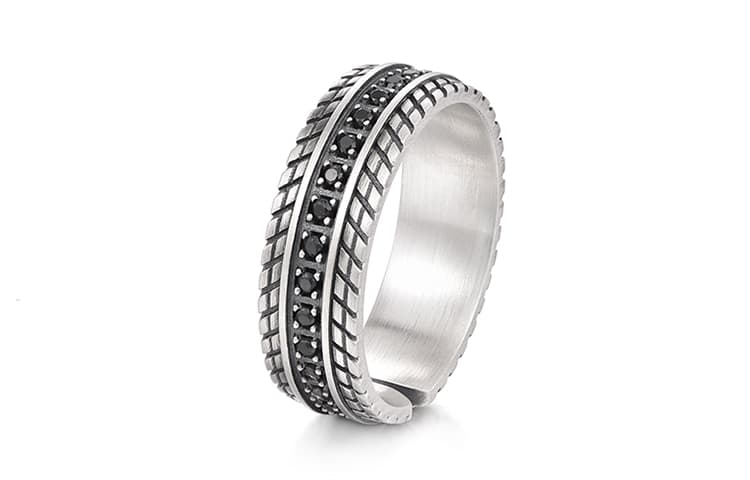 IDEAGEMER 925 Silver Wheel Ring