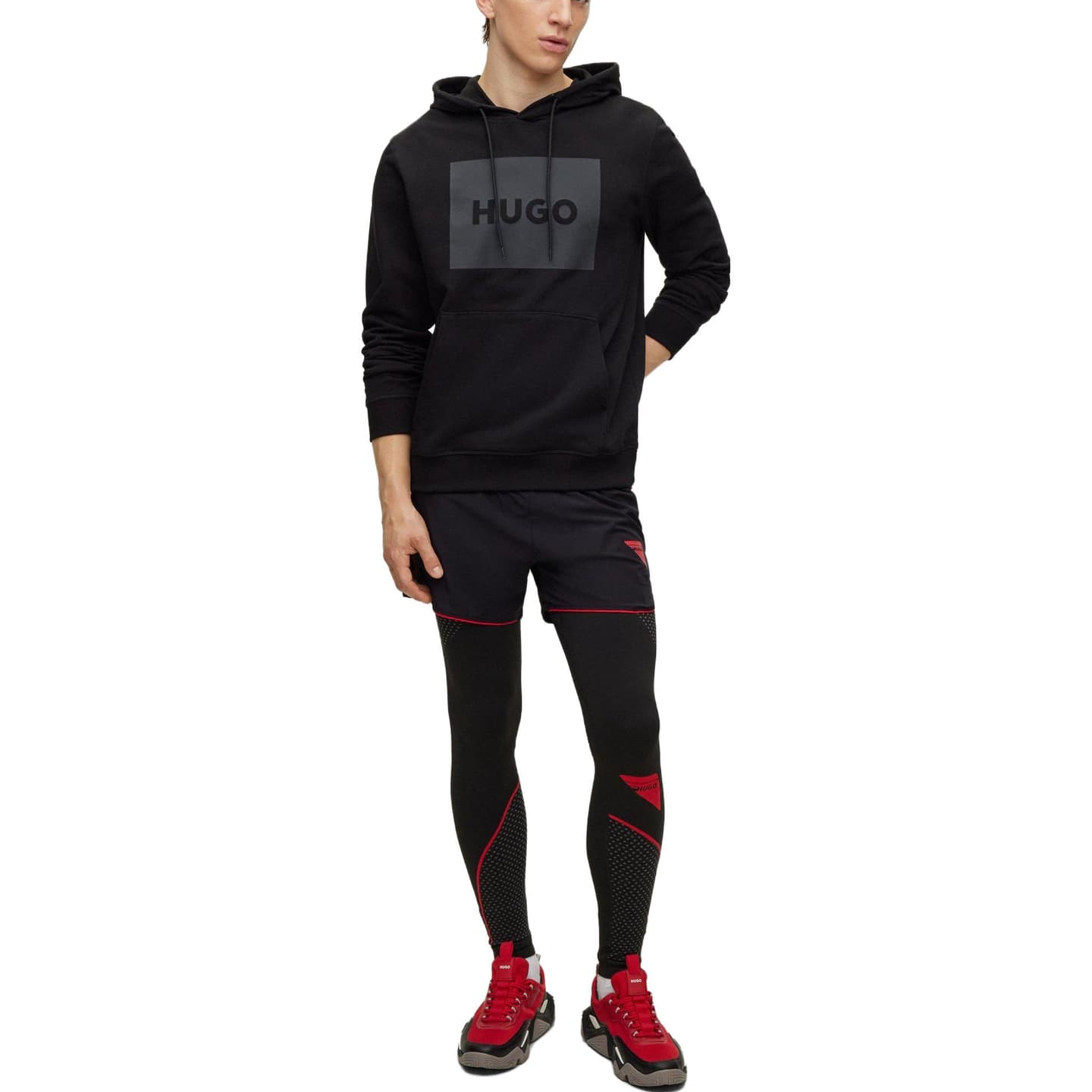 HUGO BOSS Logo Hoodie Black