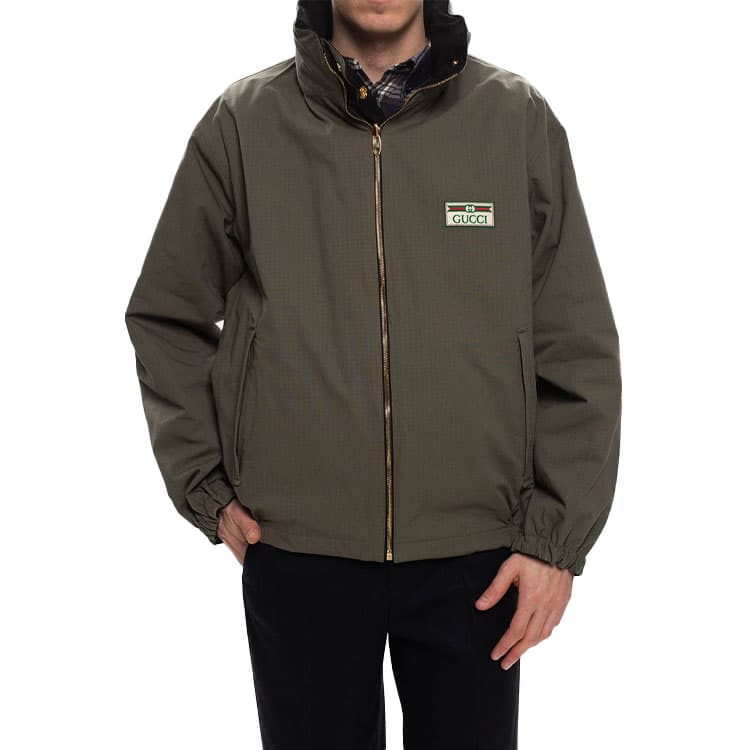Gucci Nylon Cotton Blend Jacket Black