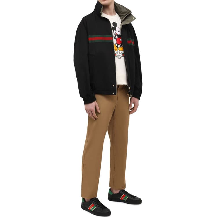 Gucci Nylon Cotton Blend Jacket Black