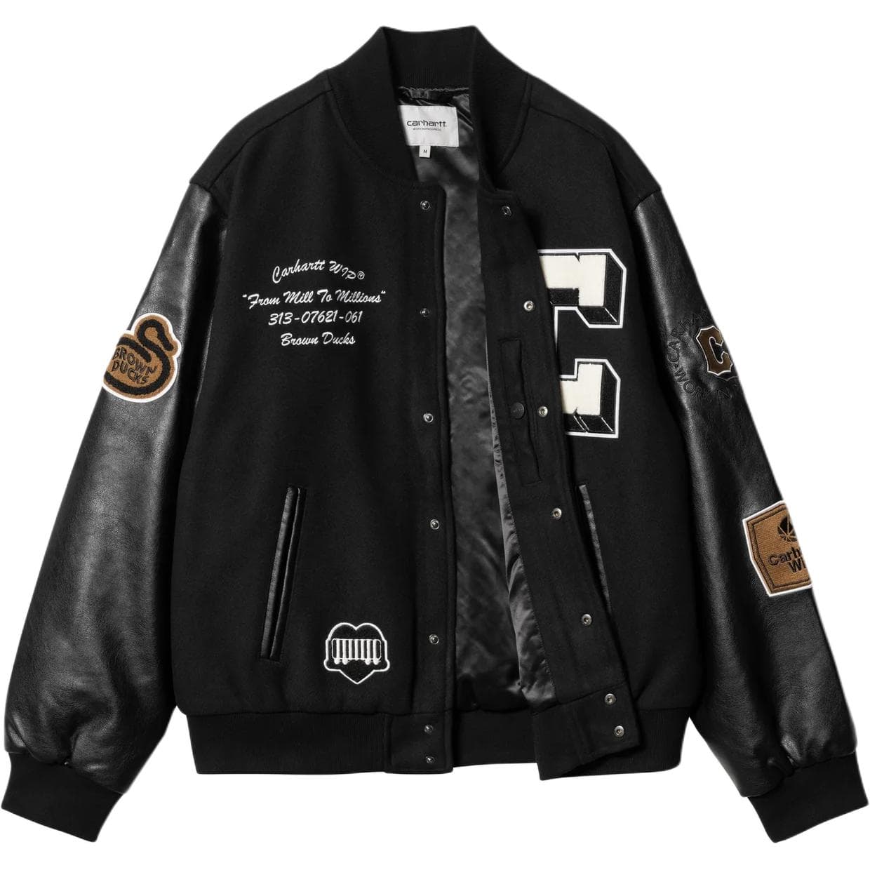 Carhartt WIP Button Patch Ribbed Jacket Black