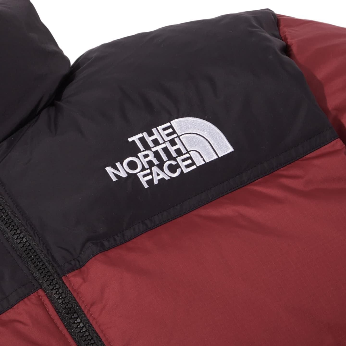 The North Face Logo Print Zip Hoodie Jacket Red