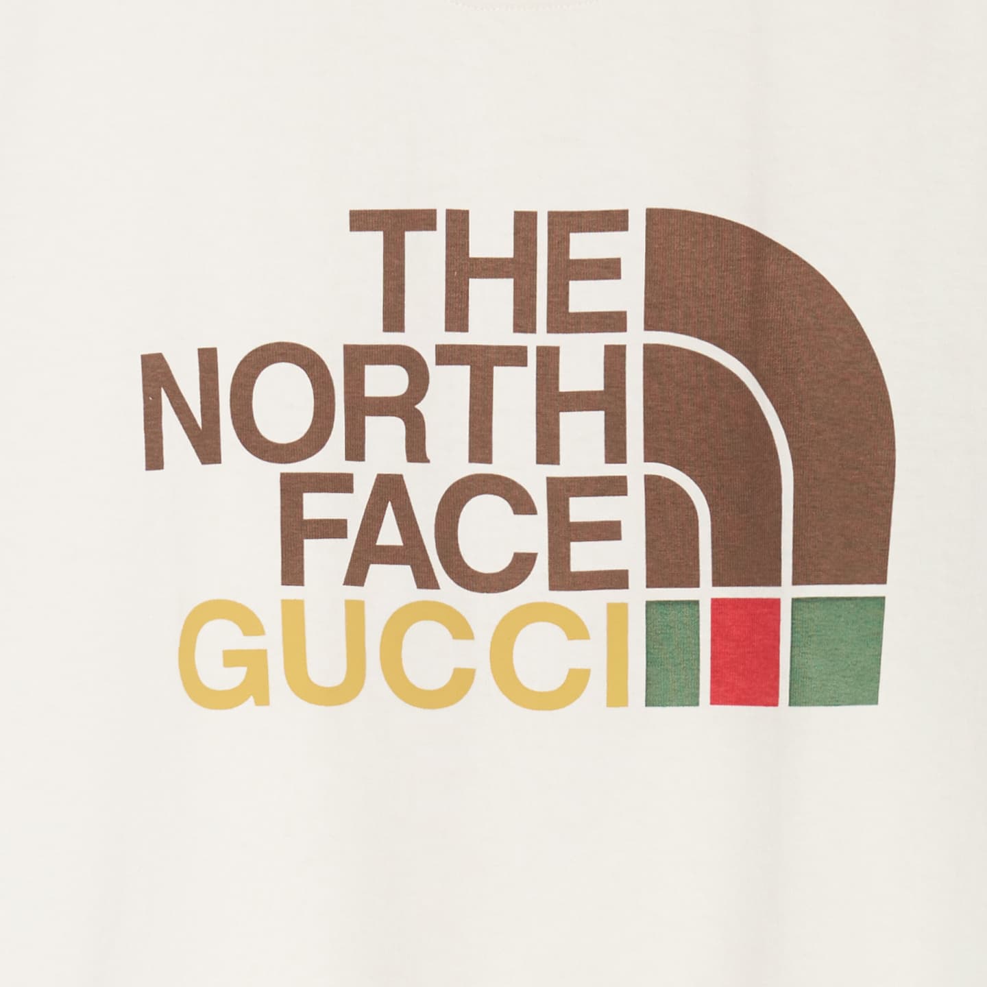 Gucci x The North Face Logo Print T-Shirt Ivory