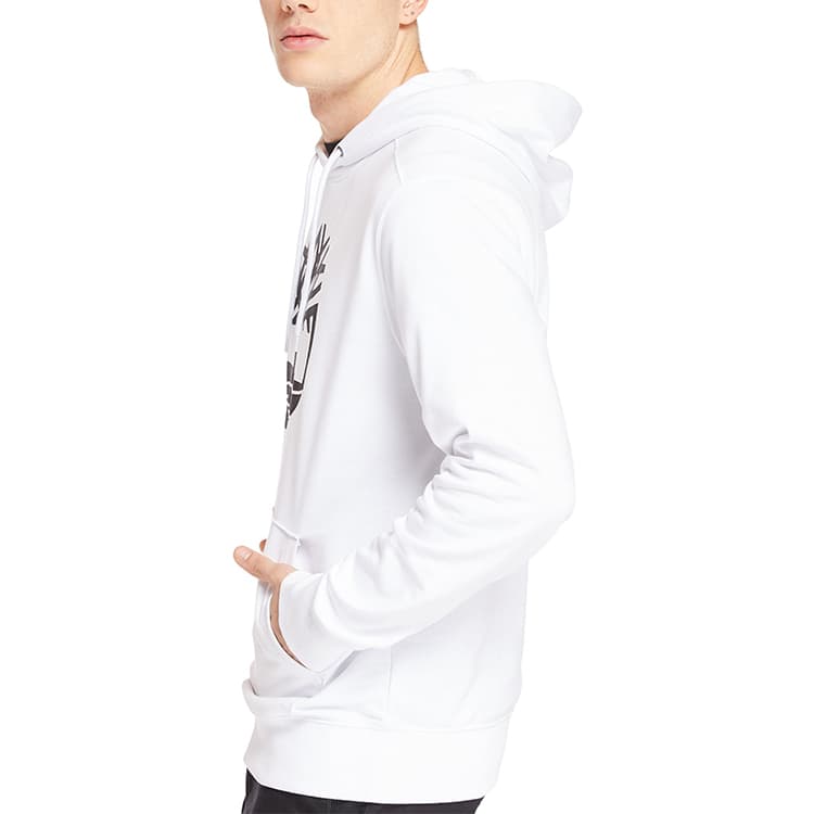 Timberland Logo Hoodie White