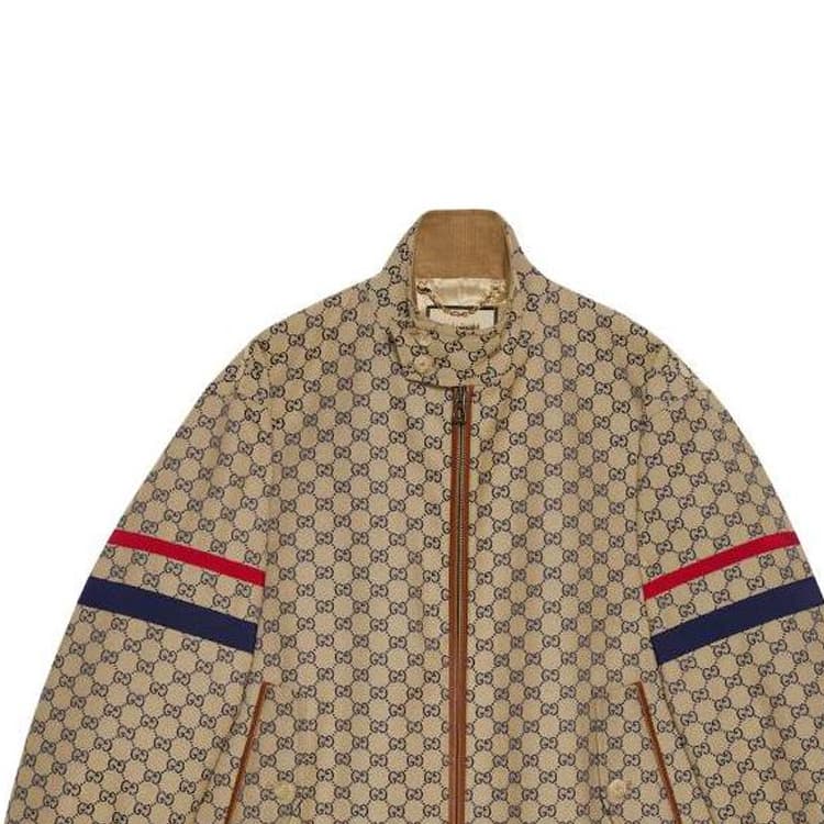 Gucci Striped Print Jacket Beige