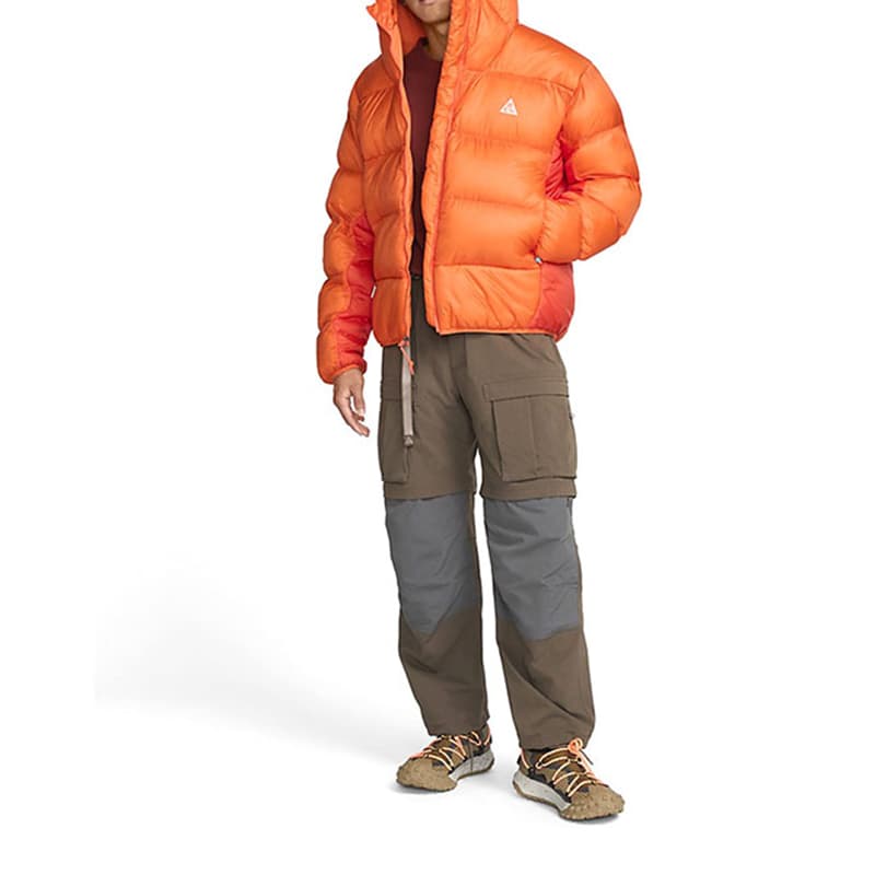 Nike ACG Logo Print Hooded Jacket Orange