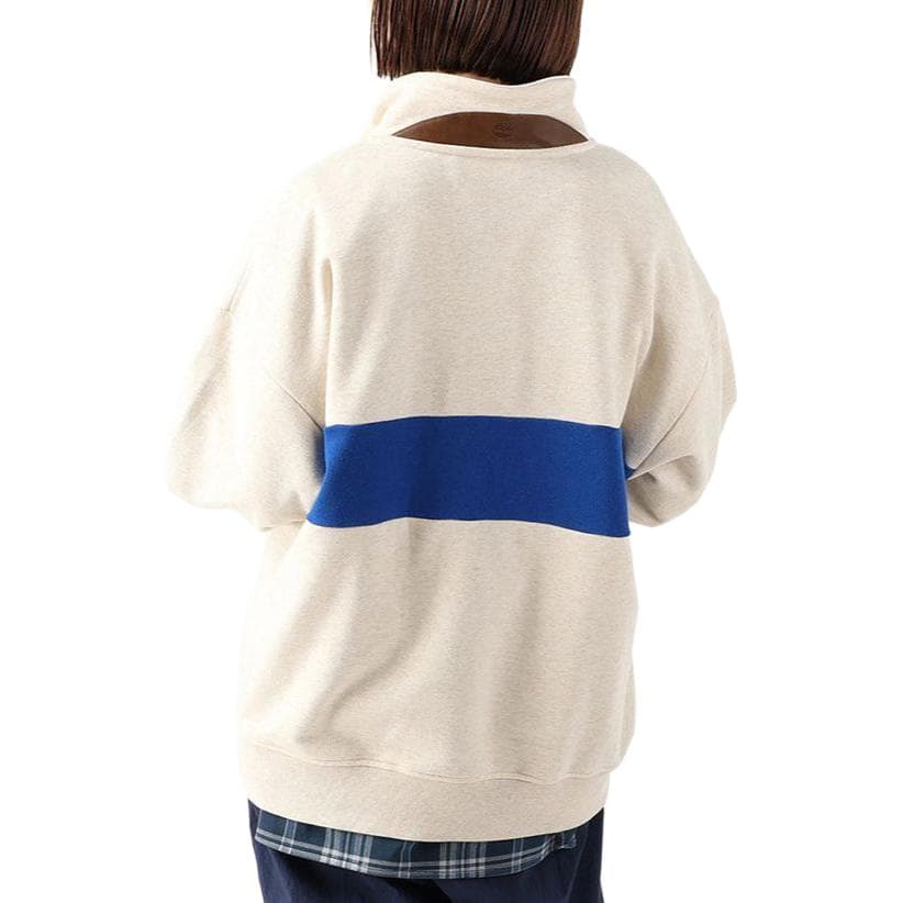 Timberland x C.F. STEAD SS24 Indigo Suede Half-Zip Pullover