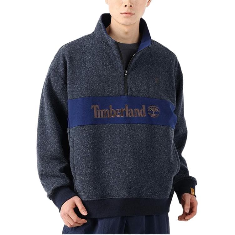 Timberland x C.F. STEAD SS24 Indigo Suede Half-Zip Pullover