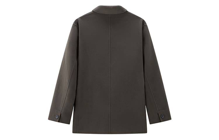 PEACEBIRD MEN Double-Breasted Wool Coat