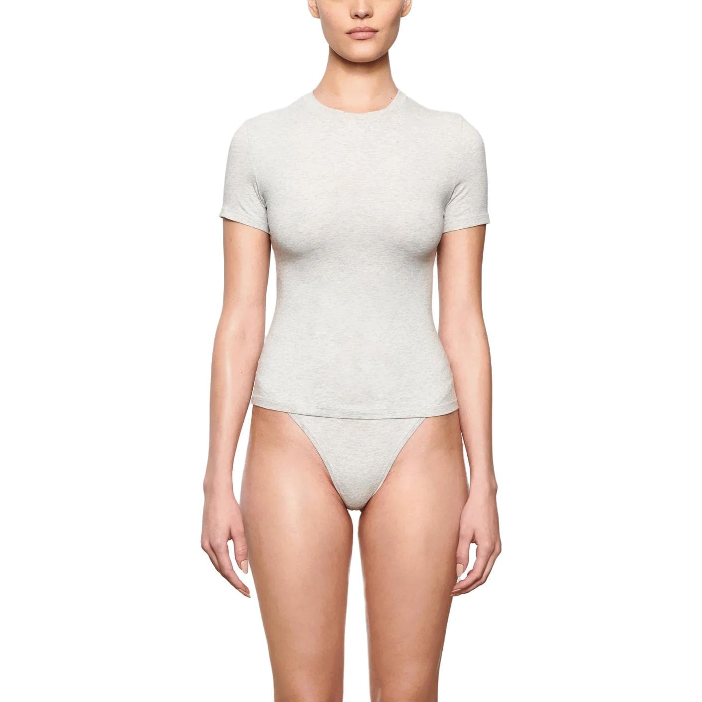 SKIMS Cotton Jersey T-Shirt Light Heather Grey