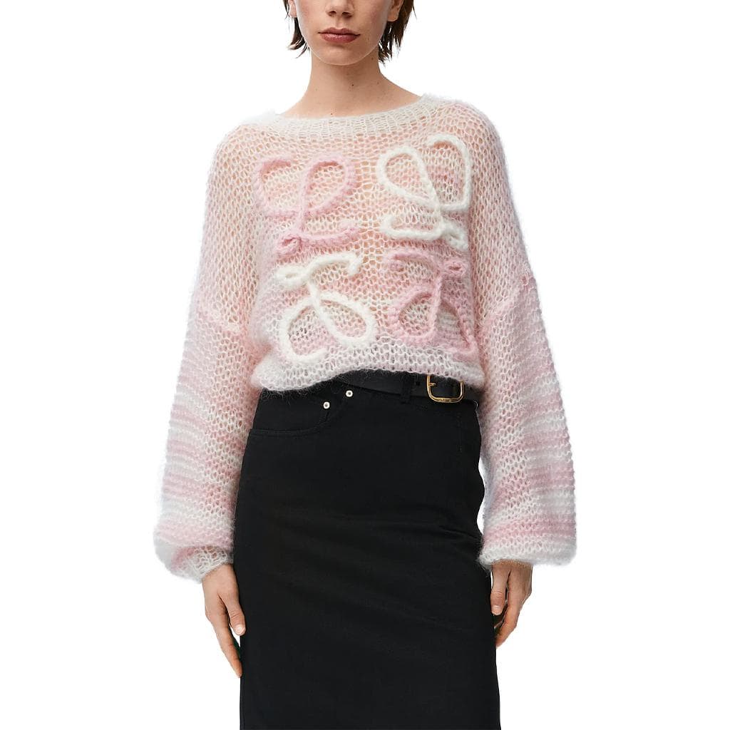 LOEWE x On FW24 Logo Jacquard Sweater Pink