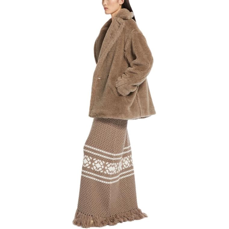 MaxMara Espero Short Teddy Bear Icon Coat In Alpaca And Wool