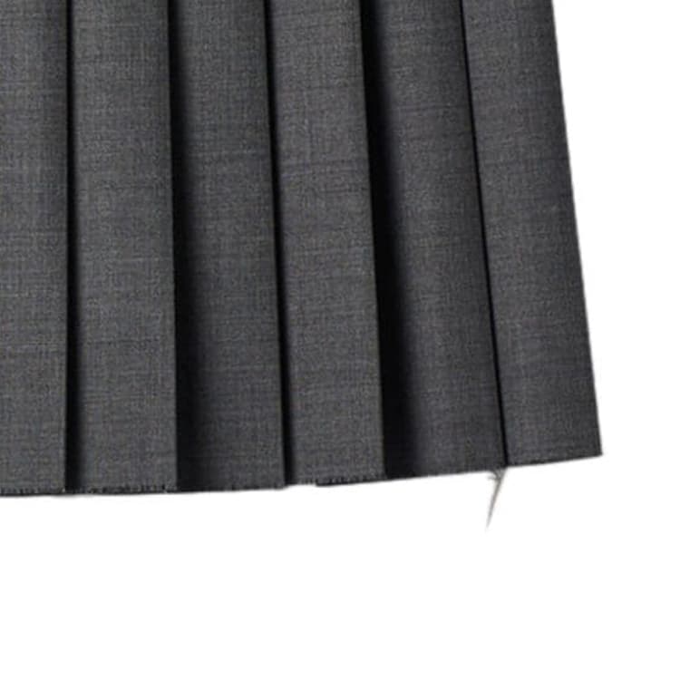 Miu Miu SS24 Logo Pleated Skirt Grey