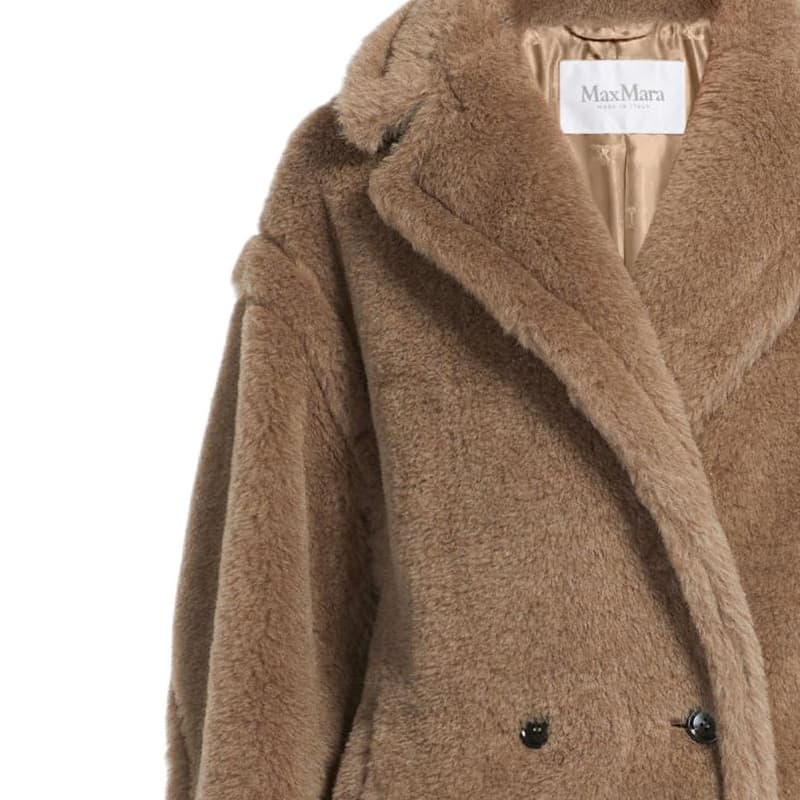 MaxMara Espero Short Teddy Bear Icon Coat In Alpaca And Wool