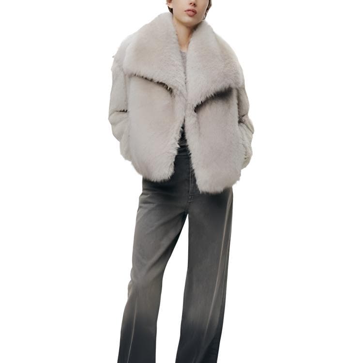ZARA Cardigan Fur White