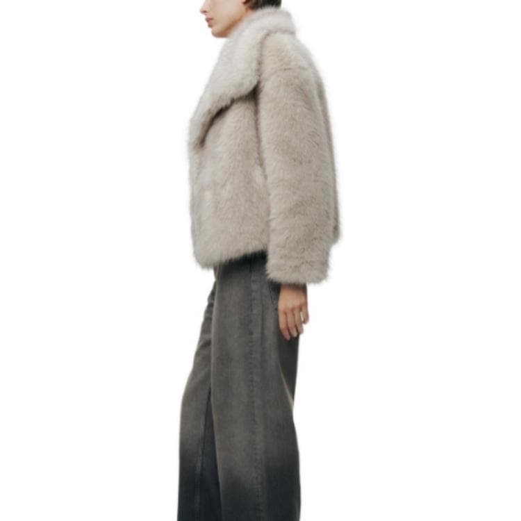 ZARA Cardigan Fur White