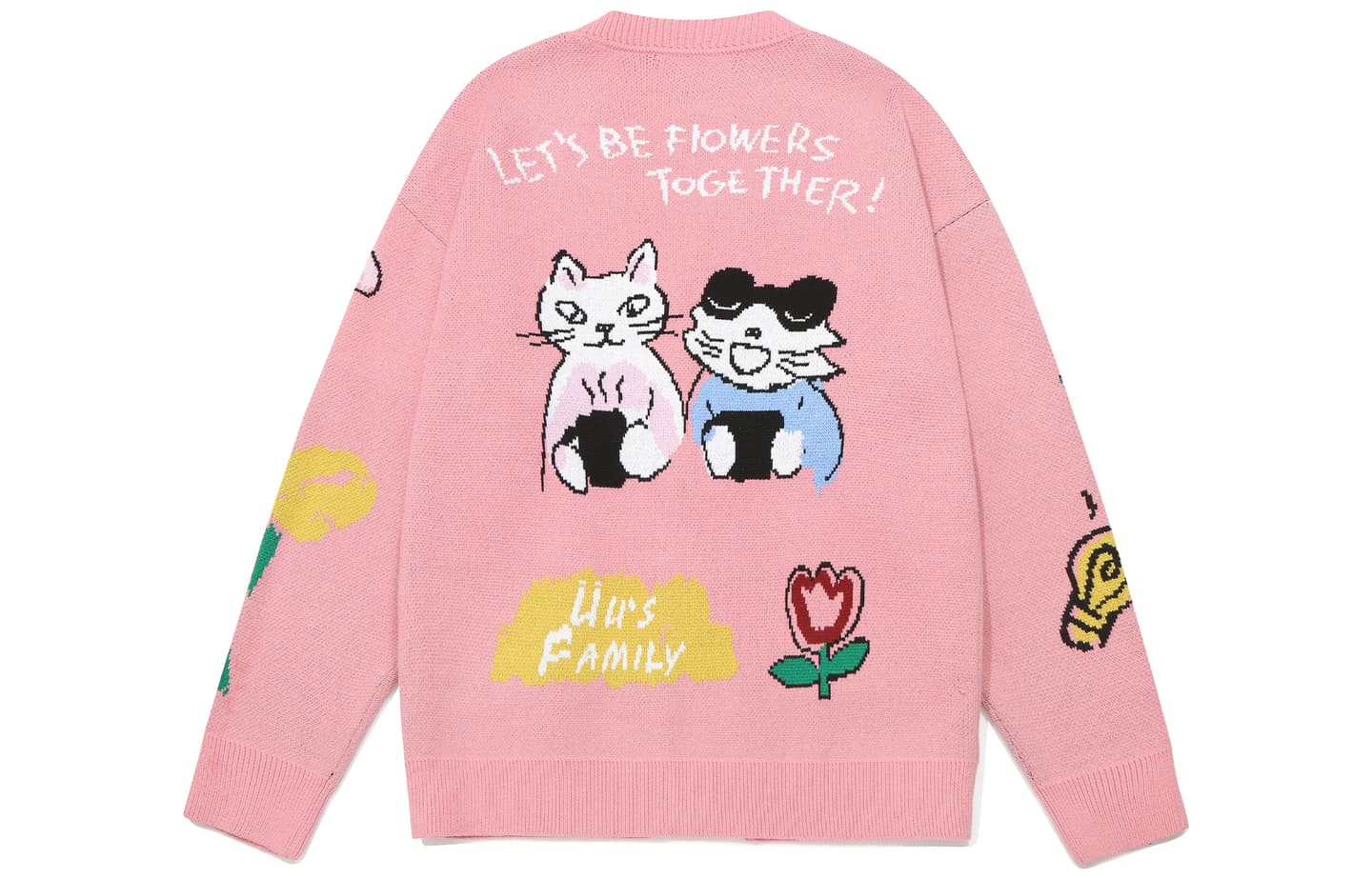 Guuka V-Neck Cardigan Pink