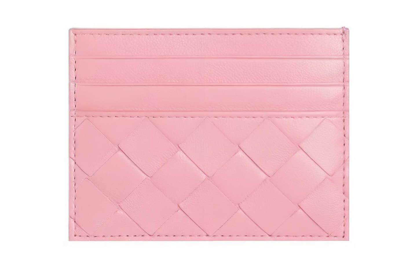 Bottega Veneta Intrecciato Cardholder Pink