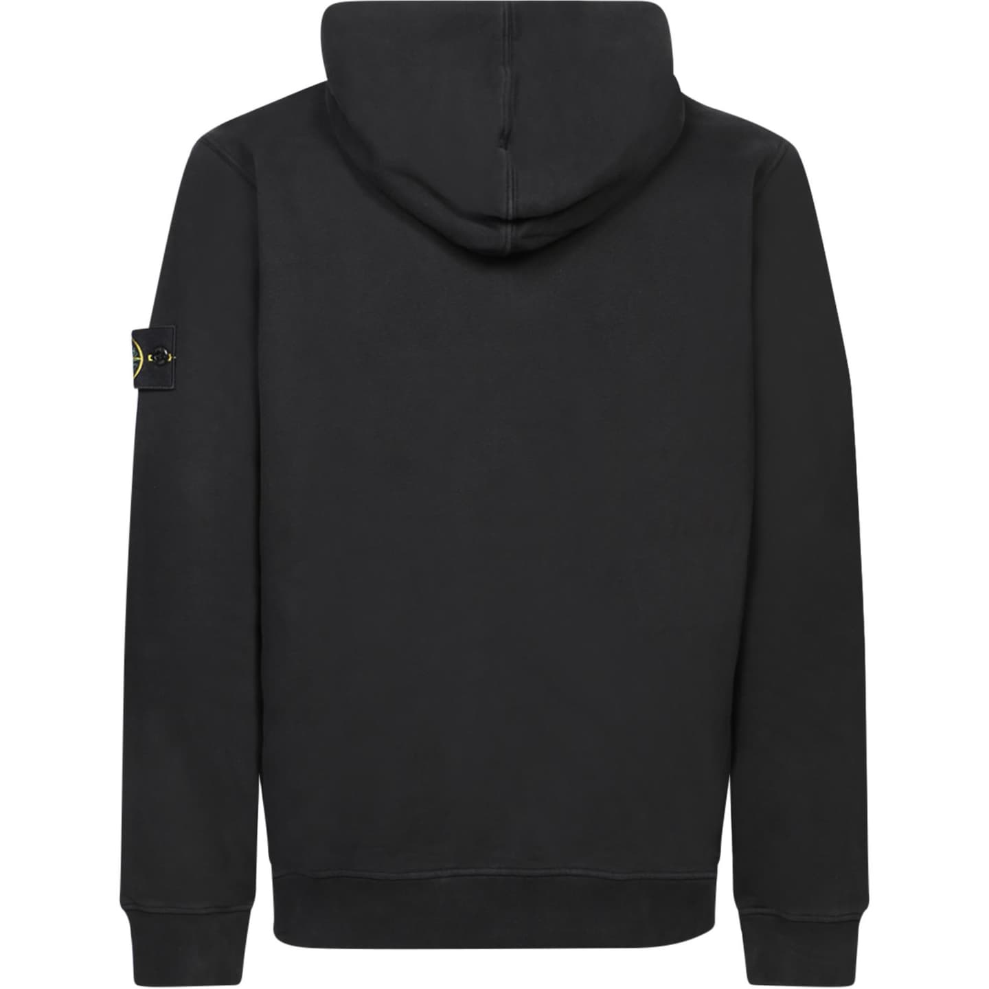Stone Island Compass Patch Zip Hoodie Black