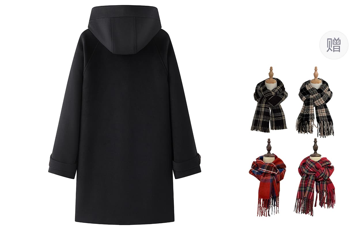 Dongjing Black Wool Coat