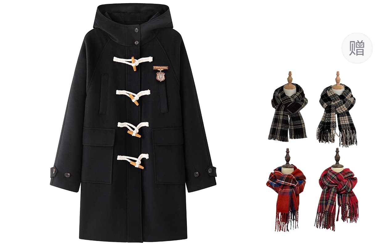 Dongjing Black Wool Coat
